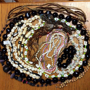 Vintage Jewelry Necklaces Lot Boho Shells Nuts